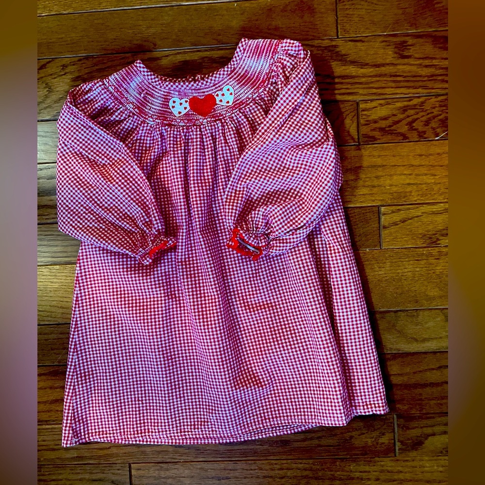 Heart smocked dress